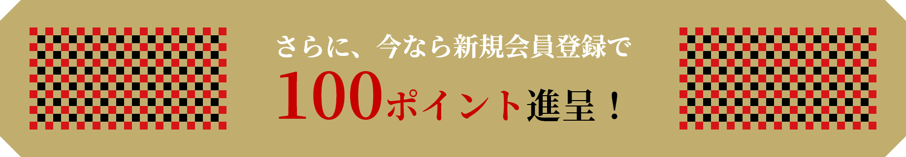 100ポイント進呈